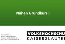 VHS Kaiserslautern – Nähen Grundkurs I