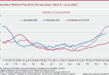 Erstmals mehr als 50.000 Sterbefälle in Rheinland-Pfalz