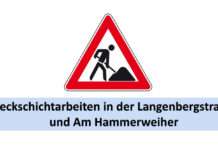 Deckschichtarbeiten in der Langenbergstraße und Am Hammerweiher