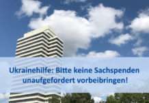Ukrainehilfe: Bitte keine Sachspenden unaufgefordert vorbei bringen!