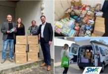 Mitarbeiteraktion der SWK Stadtwerke Kaiserslautern für Kriegsflüchtlinge