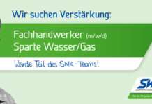 Stellenanzeige: Fachhandwerker Sparte Wasser/Gas (m/w/d)