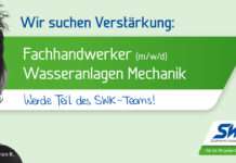 Stellenanzeige: Fachhandwerker Wasseranlagen Mechanik (m/w/d)