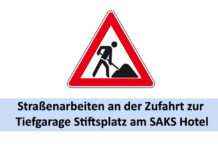 Einfahrt Stiftsplatz Richtung Karl-Marx-Straße vom 20. bis 22. April gesperrt