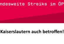 Landesweite Streiks im ÖPNV ab Donnerstag – Großdemonstration in Mainz