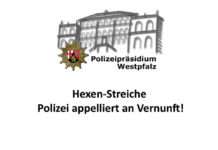 Hexen-Streiche – Polizei appelliert an Vernunft!