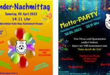 Nachmittagsveranstaltung für die Kleinen – Abendveranstaltung Motto-Party