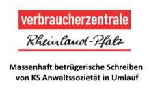 Verbraucherzentrale warnt vor unberechtigten Forderungen