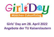 Girls’ Day am 28. April 2022: Angebote der TU Kaiserslautern