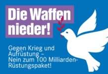 Gegen Krieg und Aufrüstung – Nein zum 100 Milliarden-Rüstungspaket!