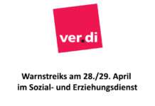 Warnstreiks am 28./29. April im Sozial- und Erziehungsdienst