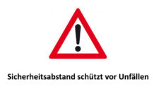 Sicherheitsabstand schützt vor Unfällen