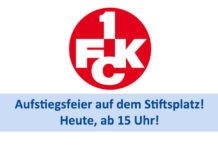 Aufstiegsfeier auf dem Stiftsplatz!