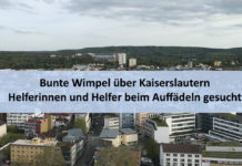 Bunte Wimpel über Kaiserslautern – Helferinnen und Helfer beim Auffädeln gesucht
