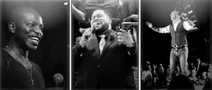 Künstler Trio mit Rahmen