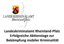 Landeskriminalamt Rheinland-Pfalz: Erfolgreiche Aktionstage zur Bekämpfung mobiler Kriminalität