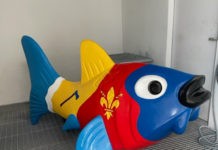 Bunten Fisch für 800-Jahr-Feier gestaltet – Malerklasse der Meisterschule für Handwerker am Werk