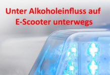 Unter Alkoholeinfluss auf E-Scooter unterwegs