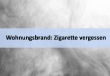 Zu tief ins Glas geschaut – Wohnungsbrand: Zigarette vergessen