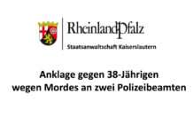 Anklage gegen 38-Jährigen wegen Mordes an zwei Polizeibeamten
