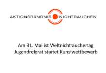 Am 31. Mai ist Weltnichtrauchertag – Jugendreferat startet Kunstwettbewerb