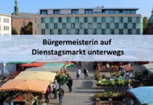 Bürgermeisterin auf Dienstagsmarkt unterwegs