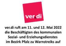 ver.di ruft am 11. und 12.05. die Beschäftigten des kommunalen Sozial- und Erziehungsdienstes zu Warnstreiks auf