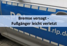 Bremse versagt – Fußgänger leicht verletzt