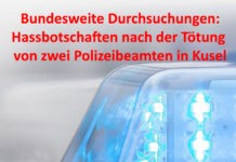 Hassbotschaften nach der Tötung von zwei Polizeibeamten in Kusel
