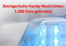 Betrügerische Handy-Nachrichten – 1.900 Euro gefordert