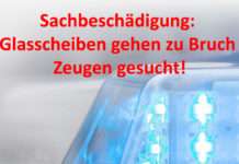 Sachbeschädigung: Glasscheiben gehen zu Bruch