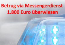 Betrug via Messengerdienst – 1.800 Euro überwiesen