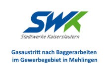 UPDATE: Gasaustritt nach Baggerarbeiten im Gewerbegebiet in Mehlingen