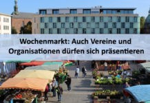 Wochenmarkt: Auch Vereine und Organisationen dürfen sich präsentieren