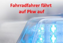Fahrradfahrer fährt auf Pkw auf – Fahrradfahrer ins Krankenhaus