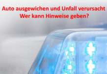 Auto ausgewichen und Unfall verursacht – Wer kann Hinweise geben?