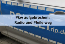 Pkw aufgebrochen: Radio und Pfeile weg