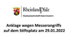 Anklage wegen Messerangriffs auf dem Stiftsplatz am 29.01.2022