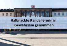 Randaliererin in Gewahrsam genommen