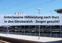 Unterlassene Hilfeleistung nach Sturz in den Gleisbereich