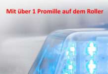 Mit über 1 Promille auf dem Roller
