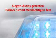 Gegen Autos getreten – Polizei nimmt Verdächtigen fest