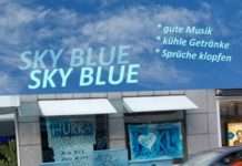 SKY BLUE im ehemaligen Drogeriemarkt Müller, 14.08.