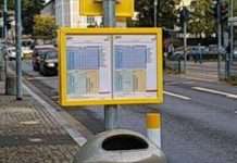 Pfandringe an drei Abfallbehältern in Kaiserslautern befestigt