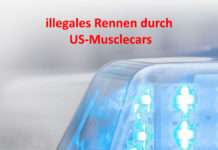A6, Kaiserslautern Einsiedlerhof: illegales Rennen durch US-Musclecars