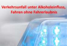 Verkehrsunfall unter Alkoholeinfluss, Fahren ohne Fahrerlaubnis
