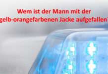 Wem ist der Mann mit der gelb-orangefarbenen Jacke aufgefallen?