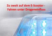 Zu zweit auf dem E-Scooter – Fahren unter Drogeneinfluss