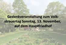 Gedenkveranstaltung zum Volkstrauertag – Sonntag, 13. November