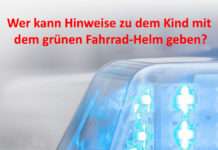 Wer kann Hinweise zu dem Kind mit dem grünen Fahrrad-Helm geben?
